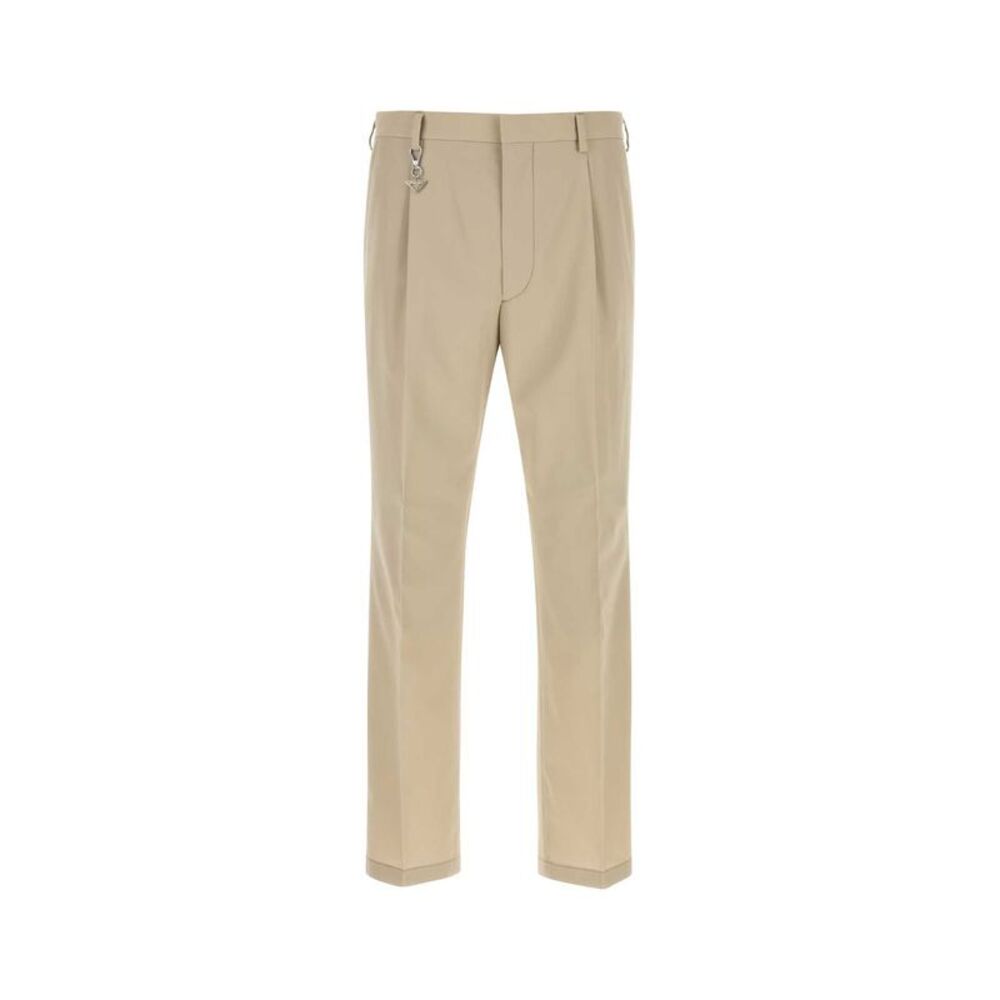 Prada Men Sand Cotton Pant